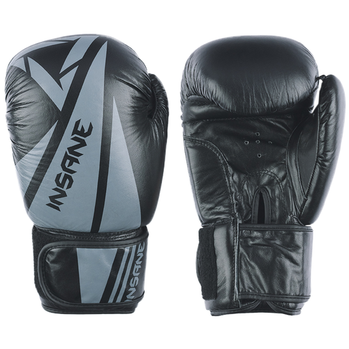 фото Перчатки боксерские insane ares, кожа, черный, 12 oz