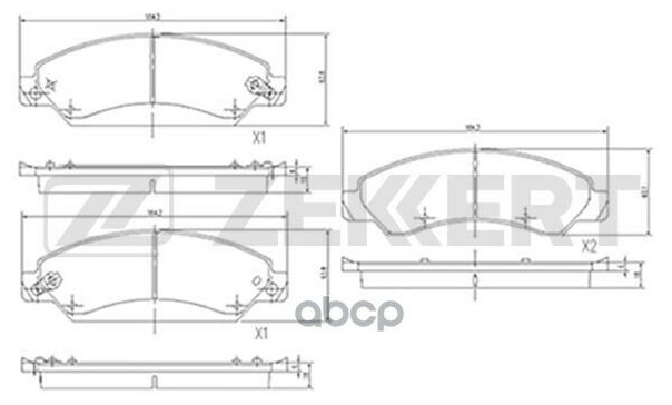 Zekkert Колодки торм. диск. передн. Cadillac Escalade 06- Chevrolet Suburban (GMT 900) 07- Tahoe (GMT900)