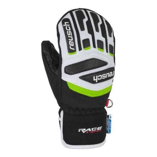 фото Варежки reusch 2019-20 prime race r-tex® xt junior mitten black/white/neon green (inch (дюйм):4.5)