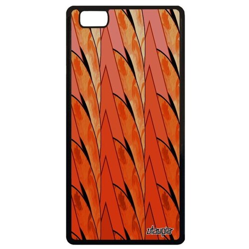 фото Красивый чехол на мобильный // huawei p8 lite 2015 // "восход" закат рельеф, utaupia, оранжевый