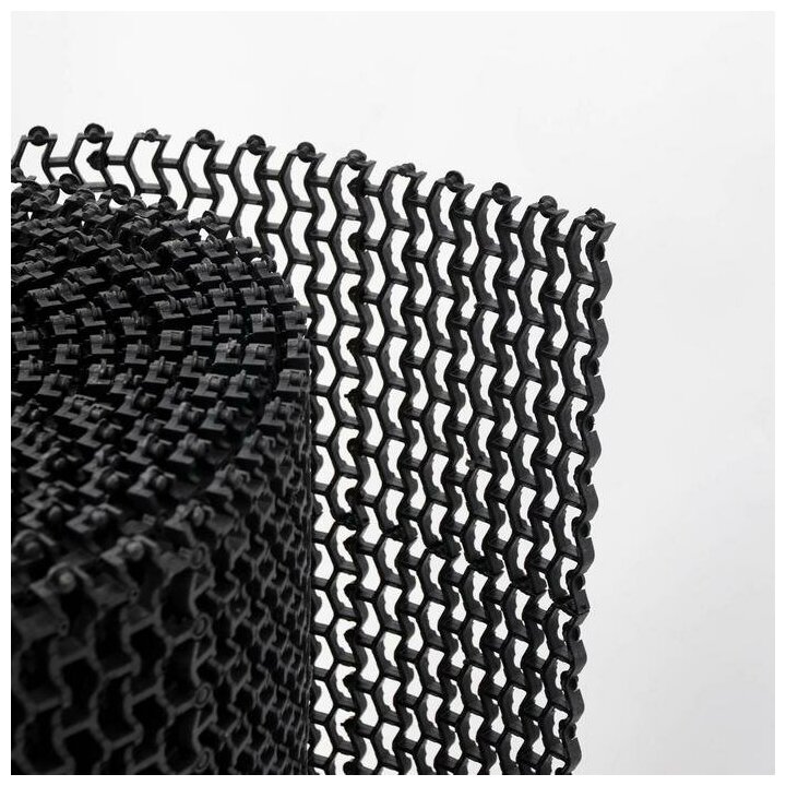 Покрытие ковровое щетинистое без основы «Волна», 1×10 м, сегмент, цвет чёрный - фотография № 4