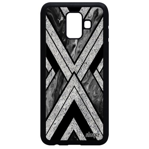 фото Стильный чехол на смартфон // galaxy a6 2018 // "икс-орнамент" иллюзия треугольник, utaupia, серый