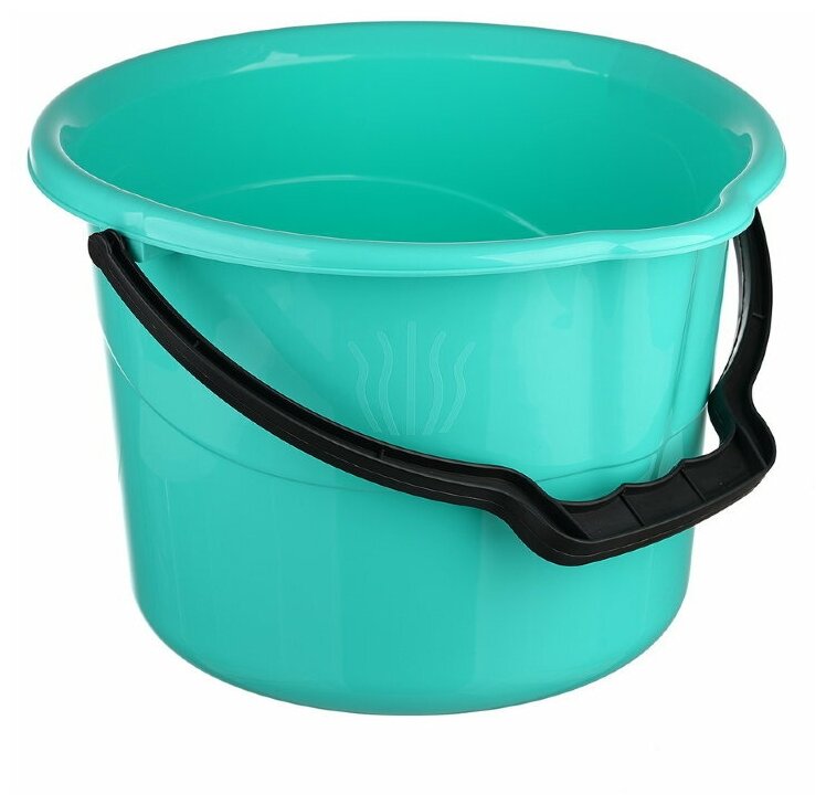 фото Ведро Ар-Пласт Волна, мятный, 11 л