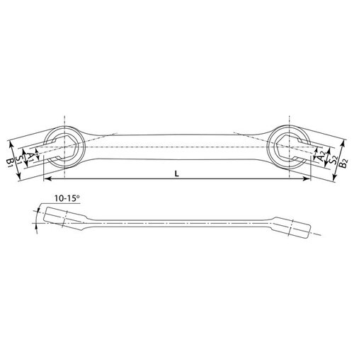 vertlyug helios trojnoj 10x12 16kg 10sht hs zpy 1007 10x12 Ключ гаечный разрезной, 10x12 мм THORVIK