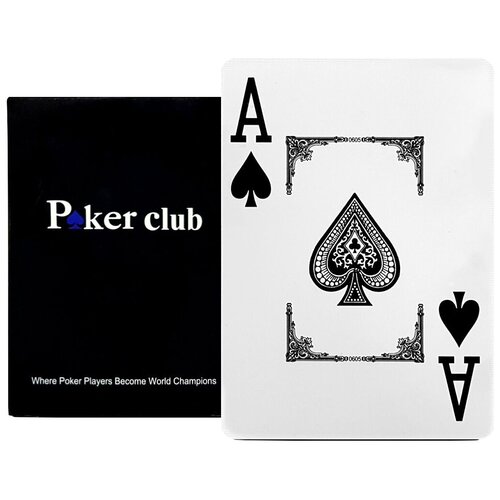 Пластиковые игральные карты Poker Club, 54 штуки, для покера, высокое качество, тактильно приятные, 100% пластик