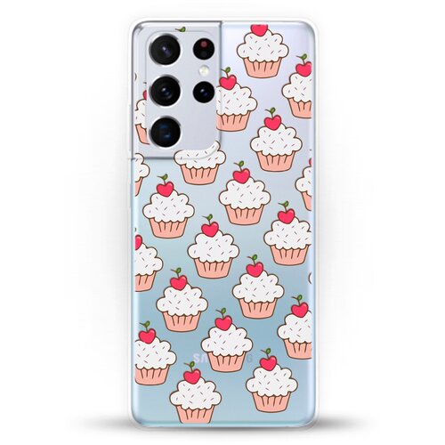 фото Силиконовый чехол капкейки на samsung galaxy s21 ultra andy & paul