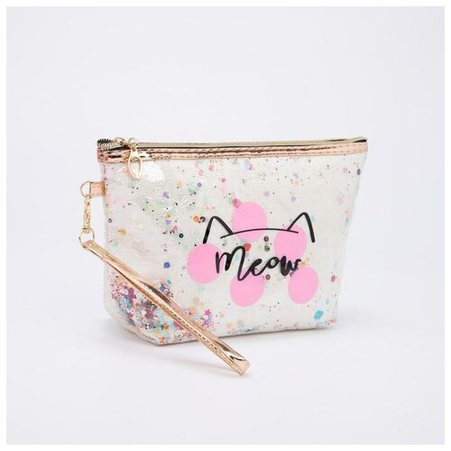 фото Косметичка на молнии, цвет белый noname