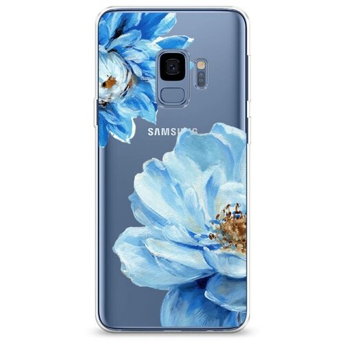 фото Силиконовый чехол "голубые клематисы" на samsung galaxy s9 / самсунг галакси с9 case place