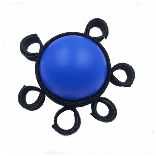 фото E32603 эспандер мяч 7 см с креплением для пальцев (синий) (esh-5-a) smart athletics