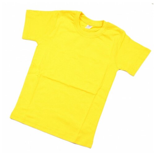 фото Футболка детская желтая однотонная без рисунка дарси