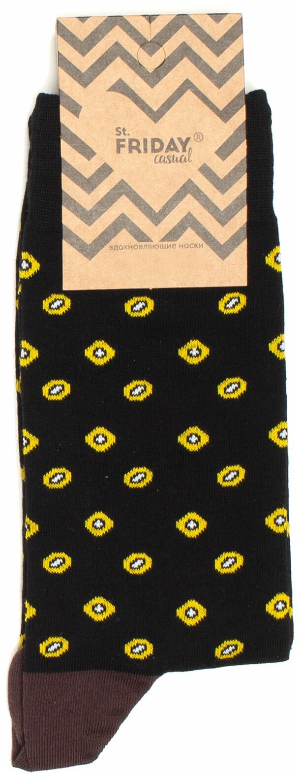 Носки с принтом St. Friday Socks - Casual - Paisley - Black