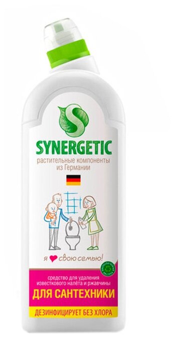 Чистящий гель для сантехники Synergetic, без хлора, 1 л - фотография № 10