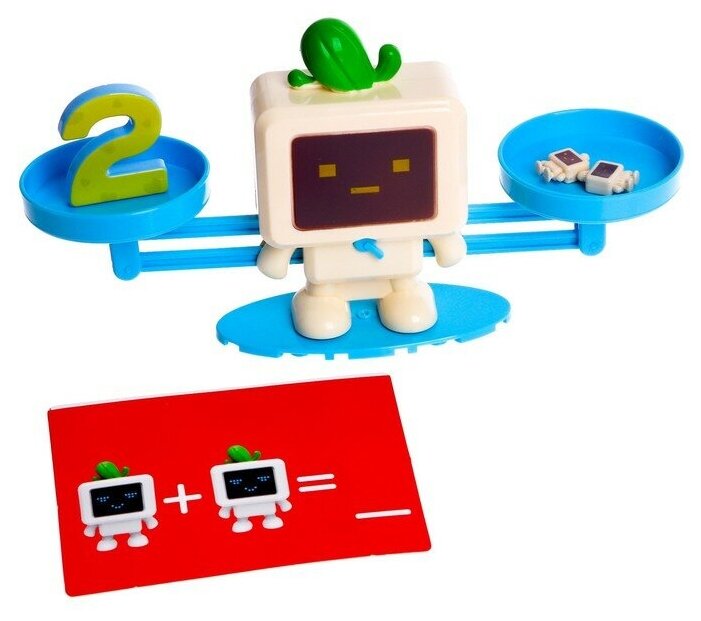 Детские развивающие математические весы "Умный робот", по методике Монтессори, для детей и малышей