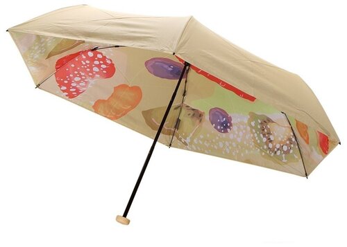 Зонт NINETYGO, механика, 2 сложения, купол 100 см, 6 спиц, чехол в комплекте, для женщин, желтый, оранжевый