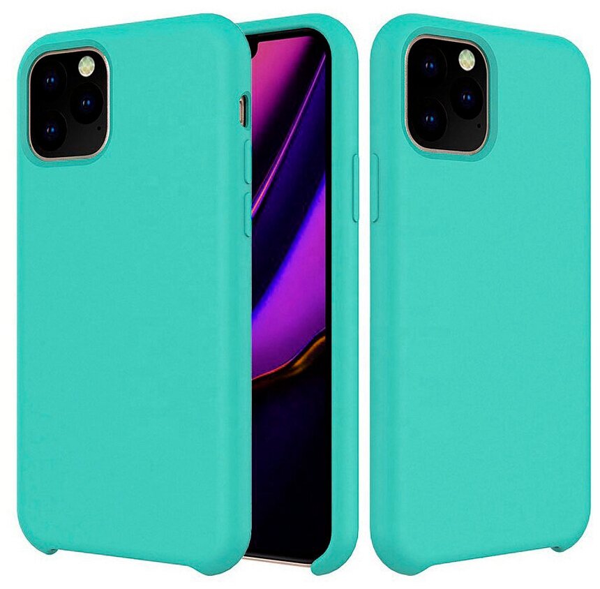 Силиконовая накладка без логотипа (Silicone Case) для Apple iPhone 11 бирюзовый