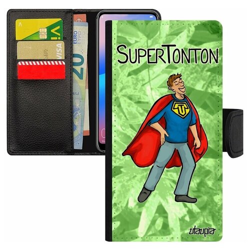 фото Чехол-книжка на мобильный samsung galaxy s8, "супердядя" комичный комикс utaupia