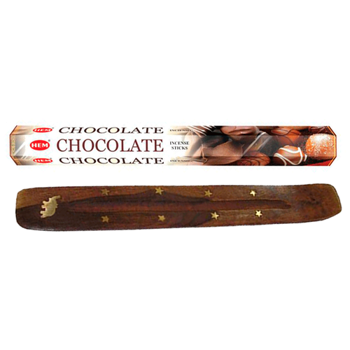 Благовоние HEM Chocolate (Шоколад). 20 палочек + подставка блок 6 шт благовоние hem шоколад chocolate