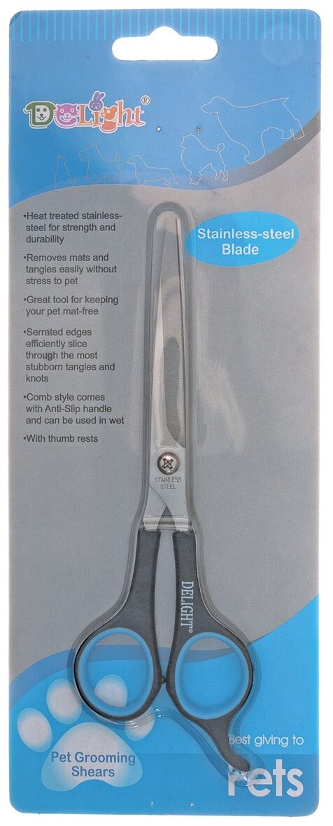 Pet Line Ножницы DeLIGHT для стрижки, полотно 6,5 см 17,5 см (7") - фотография № 4