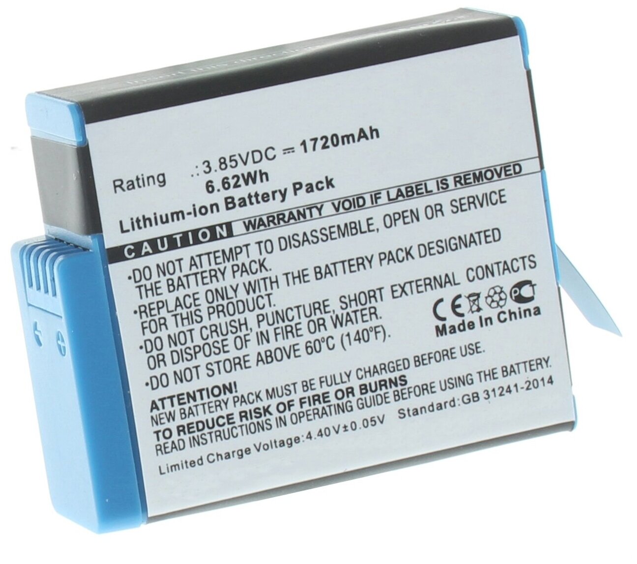 Аккумуляторная батарея iBatt 1720mAh для Gopro SPBL1B, iB-F644