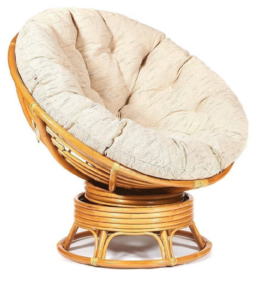 Кресло-качалка "papasan" с подушкой, мед .