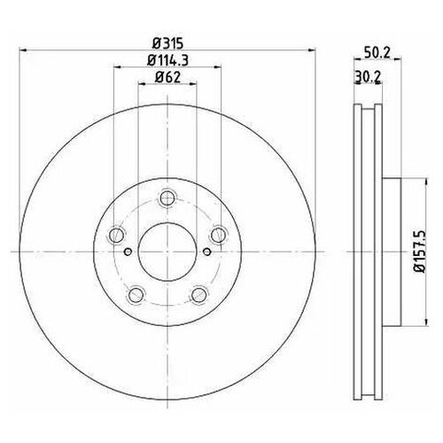фото Тормозной диск nisshinbo nd1092 для lexus ls