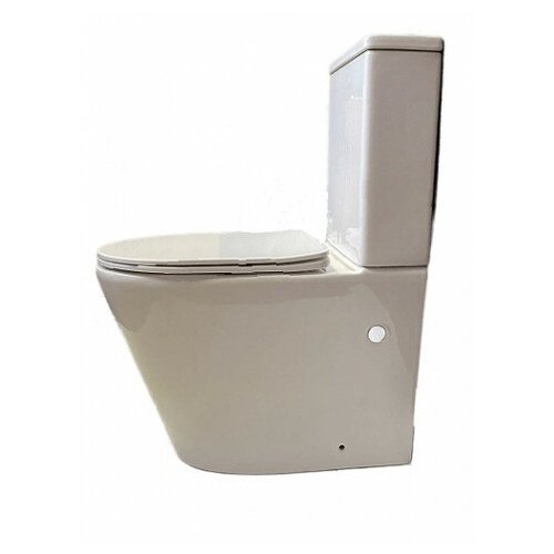 Напольный унитаз компакт Bolu T-2011 безободковый с сиденьем с микролифтом