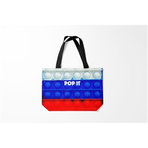 фото Сумка-шоппер / 46х35 см / популярные иллюстрации / pop it поп ит. burnettie