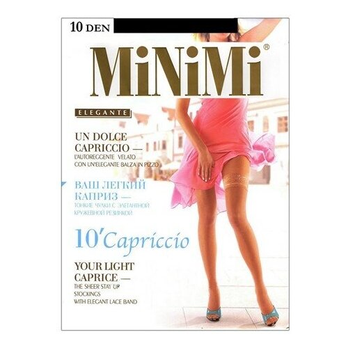 фото Чулки minimi capriccio, 10 den, размер l/xl, бежевый