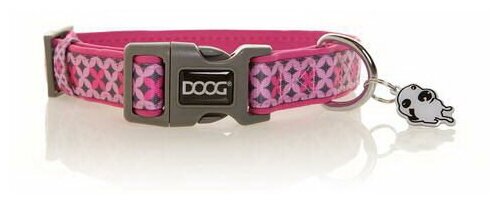 Ошейник для собак DOOG "Toto", розовый с узором, XS, 16-25см (Австралия)