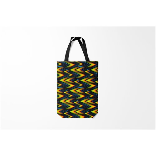 фото Сумка-шоппер / 31х42 см / популярные иллюстрации / текстуры zigzag burnettie