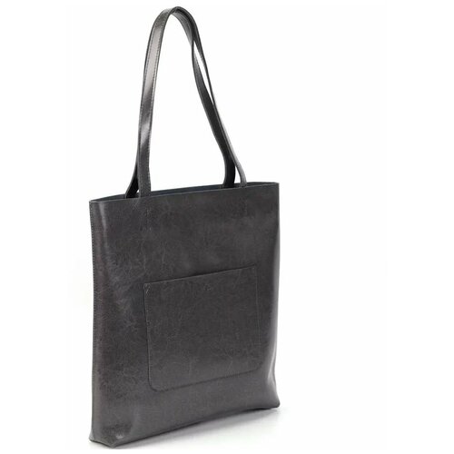Женская кожаная сумка шоппер 2002 Грей (109830)