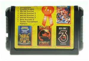 Игровой сборник 7 игр для Сега с Mortal Kombat