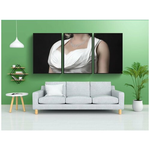 фото Набор модулных постеров для интерьера "женщина, модель, волосы" 60x90 см. в тубусе, без рамки lotsprints