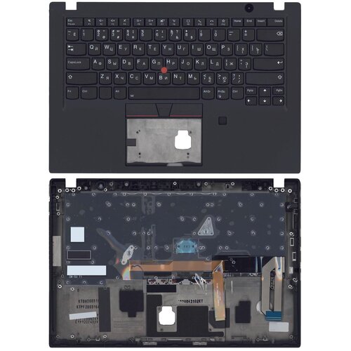 Клавиатура (топ-панель) для ноутбука Lenovo ThinkPad T14s черная с черным топкейсом система охлаждения для ноутбука lenovo thinkpad t14s