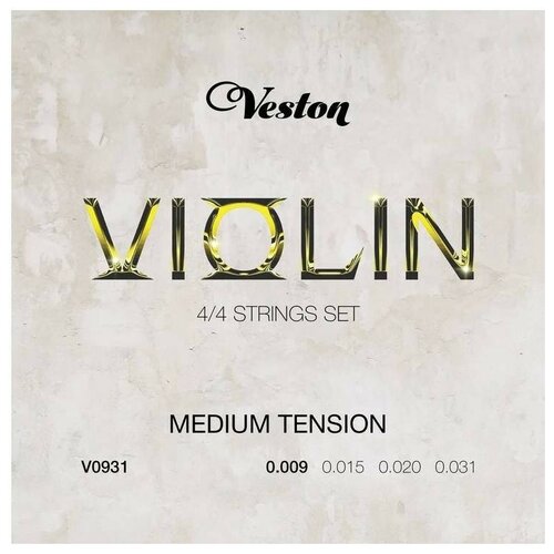 Набор струн Veston V0931, 1 уп. 4 шт струны для скрипки со стальным сердечником из алюминиевого сплава изысканные детали и аксессуары для скрипки новое поступление