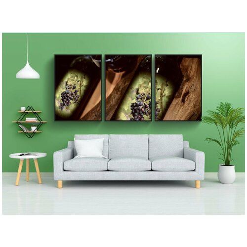 фото Набор модулных постеров для интерьера "вино, красное вино, винопитие" 60x90 см. в тубусе, без рамки lotsprints