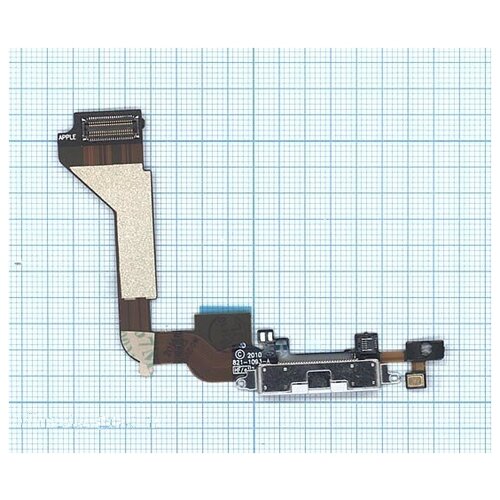 Шлейф с разъемом питания (Dock Connector Charger Flex) для Apple IPhone 4 белый usb port connector for asus zenfone max zc550kl flex cable charger board charging dock