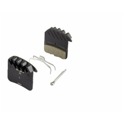 фото Колодки тормозные shimano y1xm98020, для дискового тормоза, h03a, пластиковые, с радиатором, пара, с пружиной и шплинтом