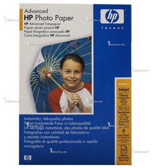 Фотобумага HP Advanced Glossy 10x15 см без полей, улучшенная глянцевая, 250 г/м2, 25 листов (Q8691A)