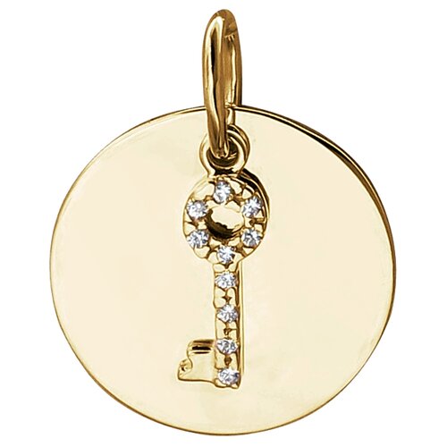 фото Эстет золотая подвеска с фианитами 01п133648