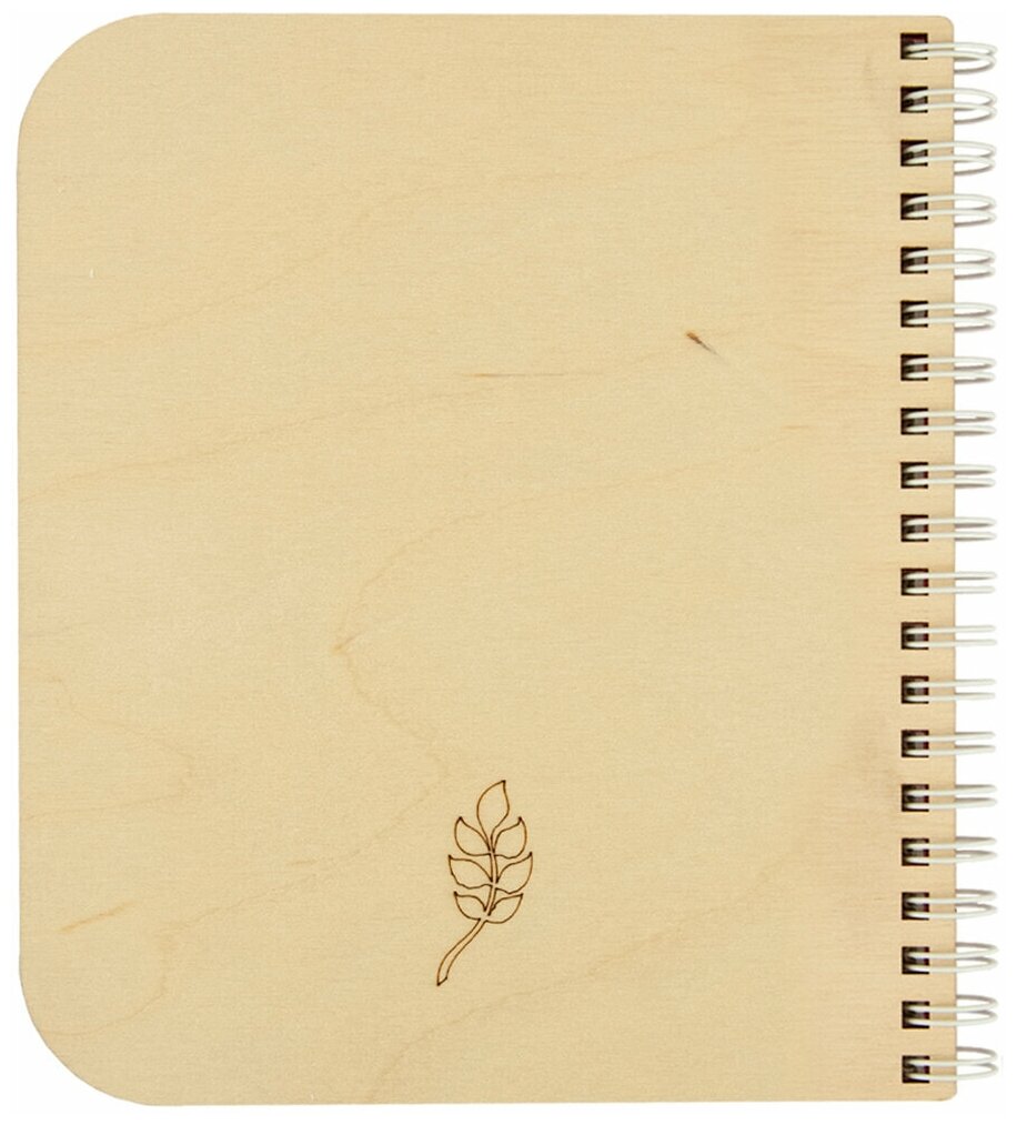 Блокнот деревянный с ручкой "Голубь. Веточки" (40 листов, нелинованный) - фото №4