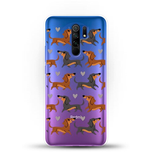 фото Силиконовый чехол таксы на xiaomi redmi 9 andy & paul