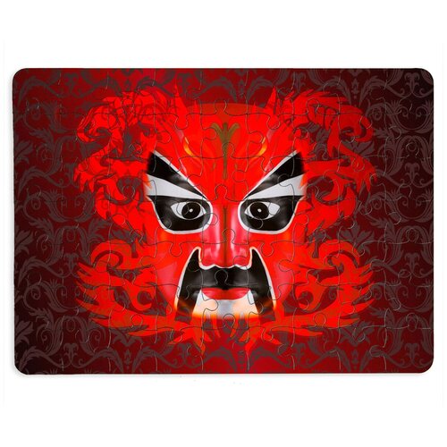 фото Пазлы coolpodarok красная маска 13х18см 63 эл. магнитный