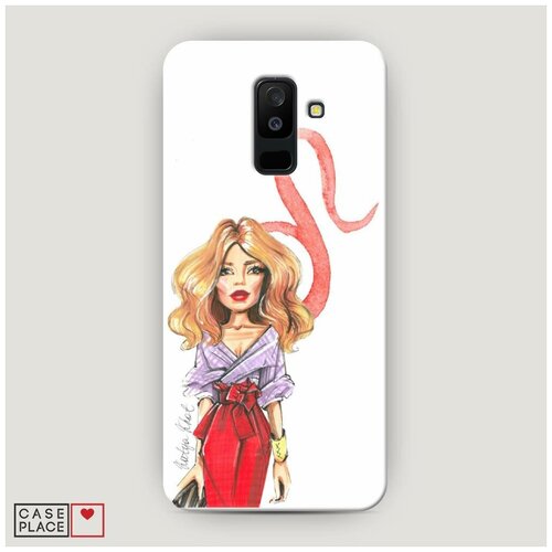 фото Чехол пластиковый samsung galaxy a6 plus лев образ case place