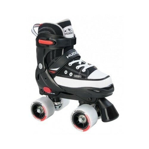 фото Раздвижные роликовые коньки hudora rollschuh roller skate, размер 28-31, цвет чёрный hudora чёрный китай