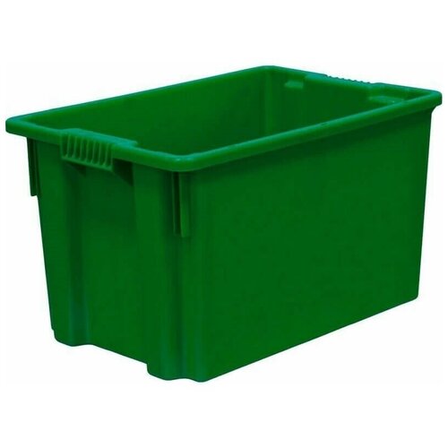 фото Ящик пластиковый тара ру для хранения, 60 х 40 х 35 см, 2 шт, зеленый элластик-пласт