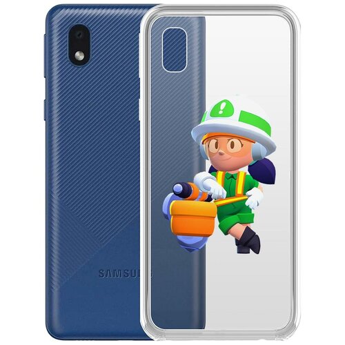 фото Чехол-накладка clear case brawl stars-строительница джеки для samsung galaxy a01 core (a013) krutoff group