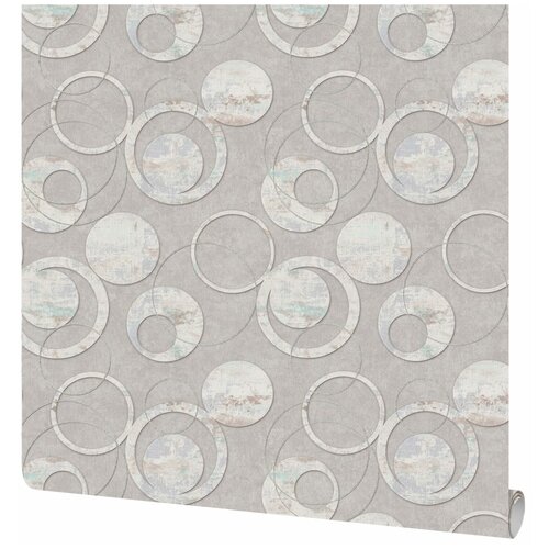 Обои флизелиновые Московская Обойная Фабрика Сфера серо-серебристые 1.06 м 4152-5