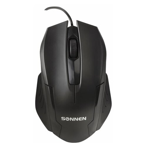 SONNEN Мышь проводная sonnen м-713 usb 1000 dpi 2 кнопки колесо-кнопка оптическая черная 512637 26900₽