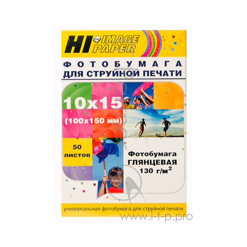 Фотобумага Hi-Image Paper глянцевая односторонняя, 10x15 см, 130 г/м2, 50 л.